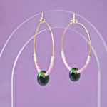 créoles boucles d'oreilles paulette goutte perle verre filé miyuki rocaille