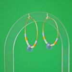 créoles boucles d'oreilles paulette goutte perle verre filé miyuki rocaille
