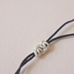 bracelet réglable noeud paulette goutte perle verre filé miyuki rocaille