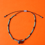 bracelet réglable noeud paulette goutte perle verre filé miyuki rocaille