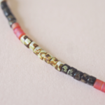 bracelet réglable noeud paulette goutte perle verre filé miyuki rocaille