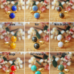 collier soleil pampille emma perles en verre filé cabochon or doré bague boucles d'oreilles bracelet jonc