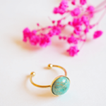 bague emma perle en verre filé celadon