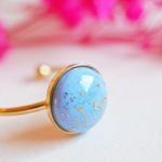 bague emma perle en verre filé lavande