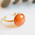 bague emma perle en verre filé orange