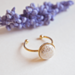 bague emma perle en verre filé pecan
