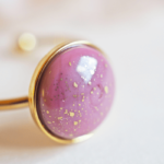 bague emma perle en verre filé rose