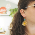 Réf 13 Gloria collier boucles d'oreilles perles en verre filé pampilles or doré acier inoxydable bijoux créateur (6)