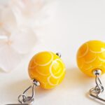 boucles d'oreilles écailles perle en verre filé bijou créateur