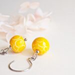 boucles d'oreilles écailles perle en verre filé bijou créateur