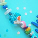 bracelet summer B1 perle verre file poisson ocean ete nacre coquillage plage vacance createur artisan fait main (1)