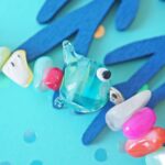 bracelet summer B1 perle verre file poisson ocean ete nacre coquillage plage vacance createur artisan fait main (2)
