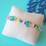 bracelet summer B1 perle verre file poisson ocean ete nacre coquillage plage vacance createur artisan fait main (7)