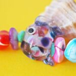 bracelet summer perle verre file poisson ocean ete nacre coquillage plage vacance createur artisan fait main bs1 (2)