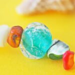 bracelet summer perle verre file poisson ocean ete nacre coquillage plage vacance createur artisan fait main bs1 (4)