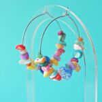 creoles boucles oreilles CR1 summer perle verre file poisson ocean ete nacre coquillage plage vacance createur artisan fait main (2)