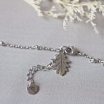 collier automne perle verre file artisanal bijoux feuille hérisson champignon citrouille halloween baie fantome original createur unique bois pierre fine A11 (2)
