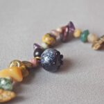 collier automne perle verre file artisanal bijoux feuille hérisson champignon citrouille halloween baie fantome original createur unique bois pierre fine A3 (4)