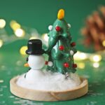 cloche noel hiver bonhomme de neige sapin neige coton decoration verre (9)