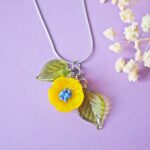 flora fleur feuille verre bijoux marguerite jaune printemps (8)