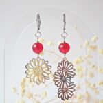 bijoux gloria boucles oreilles printemps pampille verre creation artisanales fleurs (99)