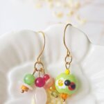 boucles oreilles printemps verre perles pierres creation artisanal verrier bijoux couleur fleur (19)