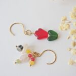 boucles oreilles printemps verre perles pierres creation artisanal verrier bijoux couleur fleur (38)