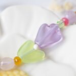 printemps bijoux verre pierre fleurs couleur fun carotte mouton tulipe occinelle creatrice verrier artisanal creation original collier (26)