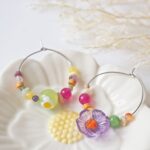 chezphilomene bijoux verre artisanal printemps asymetrique boucles oreilles creation creoles (1)