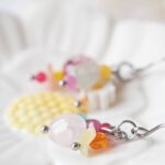 chezphilomene bijoux verre artisanal printemps asymetrique boucles oreilles creation rose (3)