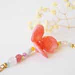 chezphilomene bijoux verre artisanal printemps collier creation fleurs orchidee rose (4)