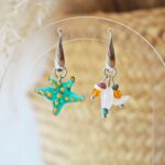 chezphilomene bijoux verre perles artisanales été summer marin filé boucles oreilles etoile mer coquillage (44)