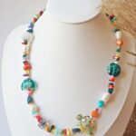 chezphilomene bijoux verre perles artisanales été summer marin filé collier pendentif (56)