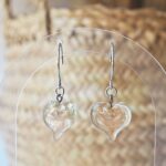 chez philomene bijoux verre filé boucles oreilles creatrice artisanal coeur paillette mica (2)