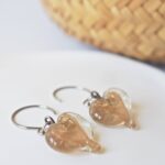 chez philomene bijoux verre filé boucles oreilles creatrice artisanal coeur paillette mica (4)