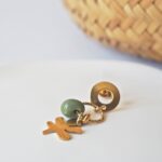 chez philomene bijoux verre filé boucles oreilles paulette creatrice artisanal feuille olive vert (3)