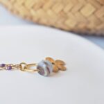 chez philomene bijoux verre filé boucles oreilles paulette creatrice artisanal fleur violet (3)