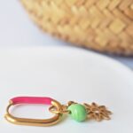 chez philomene bijoux verre filé boucles oreilles paulette creatrice artisanal menthe rose fleur (3)