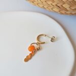 chez philomene bijoux verre filé boucles oreilles paulette creatrice artisanal orange (3)