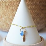 chez philomene bijoux verre filé bracelet paulette creatrice artisanal bleu jaune fluo (1)