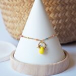 chez philomene bijoux verre filé bracelet paulette creatrice artisanal jaune (1)
