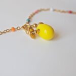 chez philomene bijoux verre filé bracelet paulette creatrice artisanal jaune (4)