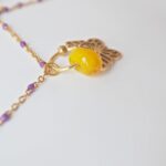 chez philomene bijoux verre filé bracelet paulette creatrice artisanal papillon jaune (1)