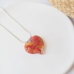 chez philomene bijoux verre filé collier coeur creatrice artisanal rouge (1)