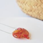 chez philomene bijoux verre filé collier coeur creatrice artisanal rouge (5)