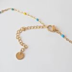chez philomene bijoux verre filé collier paulette creatrice artisanal duo jaune celadon (1)
