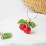 chez philomene bijoux verre filé creation originales artisanales cerises fruits collier (17)