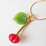 chez philomene bijoux verre filé creation originales artisanales cerises fruits collier (3)
