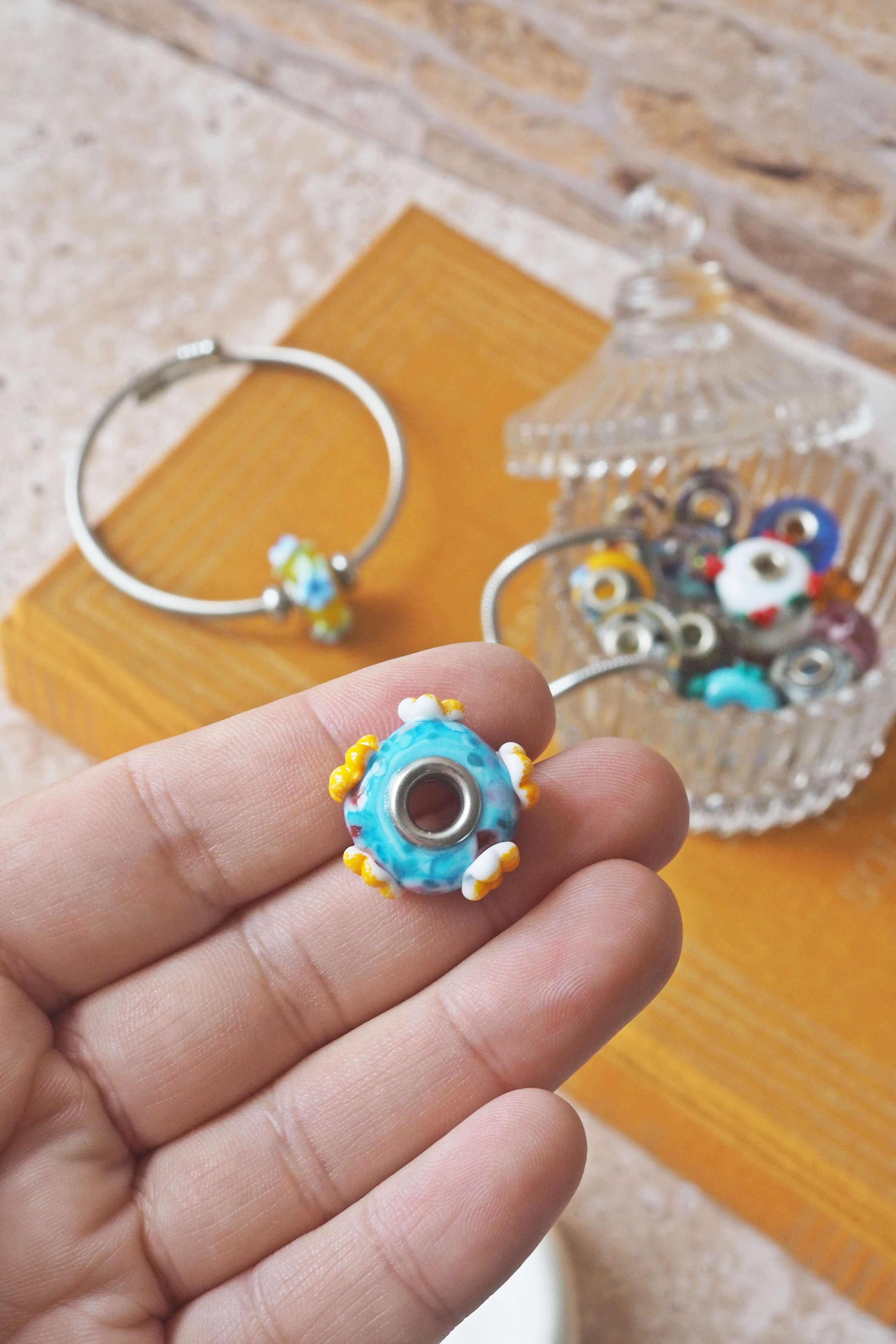 perle verre sertie pandora murano philomène filé bijoux bracelet créatrice france (77)