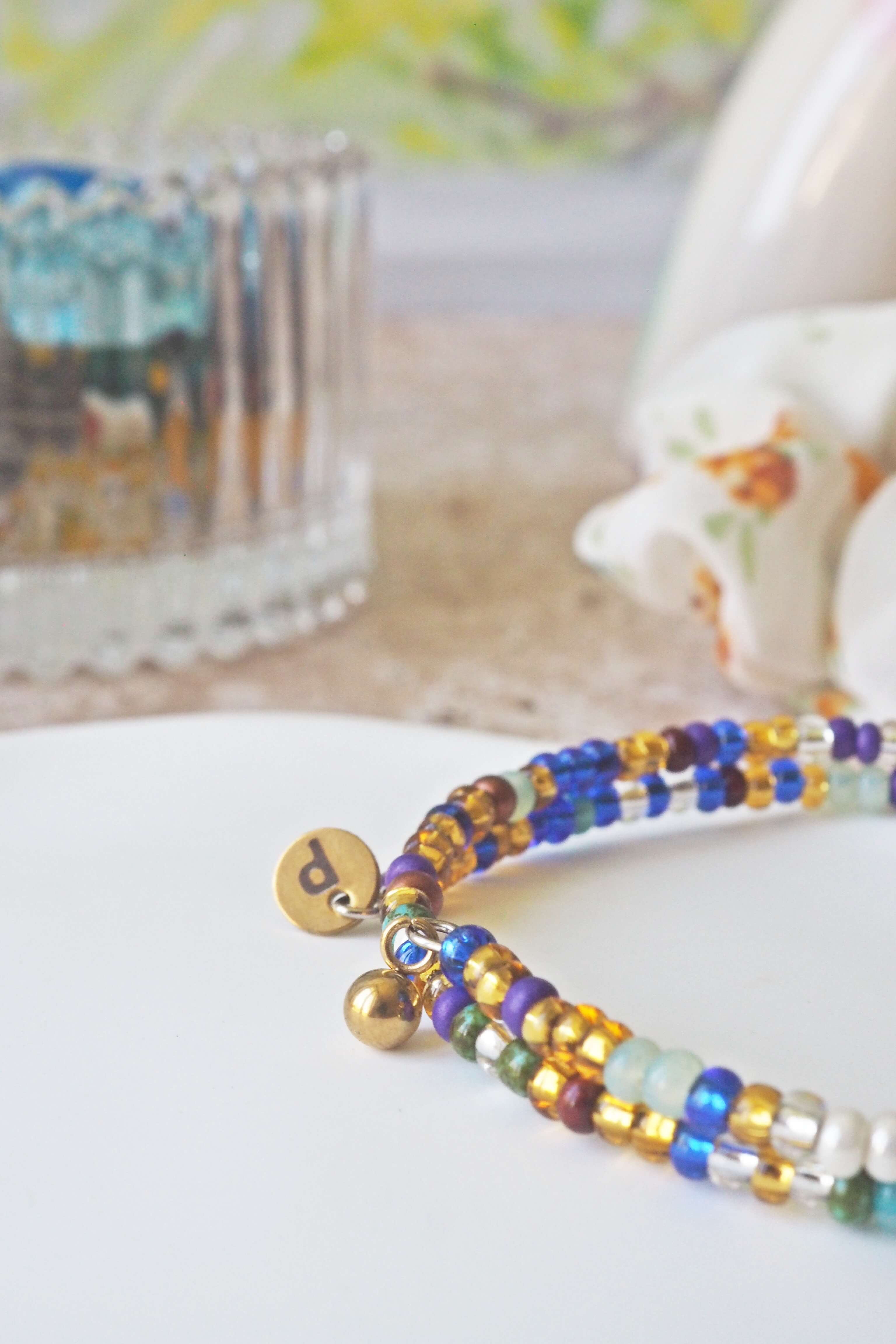 bracelet paulette philomène verre filé goutte artisanat réglable coloré bijoux perles (13)